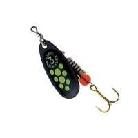 Блешня Mepps Black Fury 4 черн.пелюстка/шартрез точки Фотографія